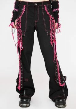 Tripp NYC Bottoms Pink Lace Dark Street Pants