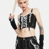 Tripp NYC Tops Lace Crop Corset Top