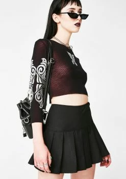 Tripp NYC Midnight Pleated Mini Skirt