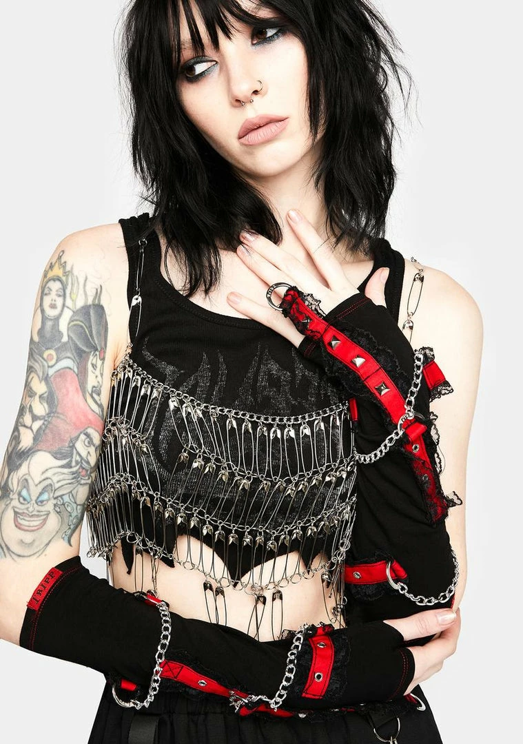 Tripp NYC Red Lace Arm Warmers Scarves & Gloves 6 Tripp NYC Red Lace Arm Warmers Scarves & Gloves