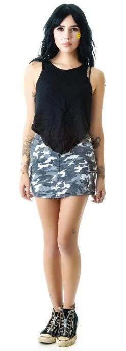 Tripp NYC Camo Cargo Skirt Bottoms