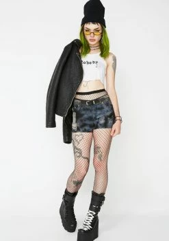 Tripp NYC Bottoms Overdye Tuff Shot Denim Cargo Shorts 11 Tripp NYC Bottoms Overdye Tuff Shot Denim Cargo Shorts