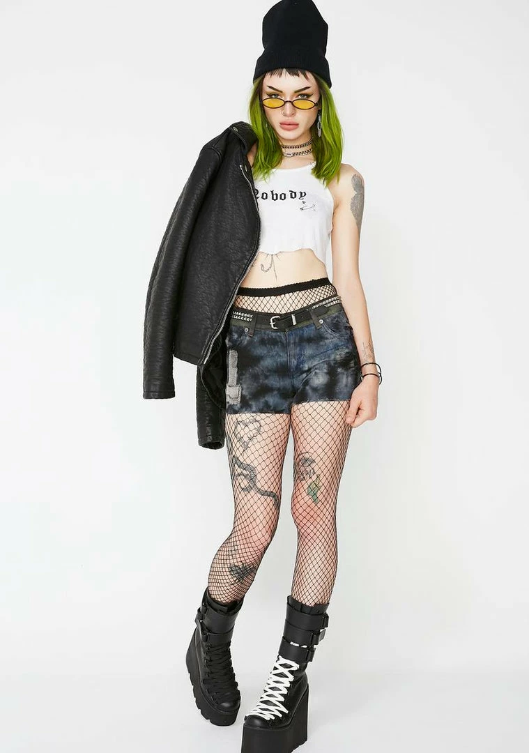 Tripp NYC Bottoms Overdye Tuff Shot Denim Cargo Shorts 7 Tripp NYC Bottoms Overdye Tuff Shot Denim Cargo Shorts