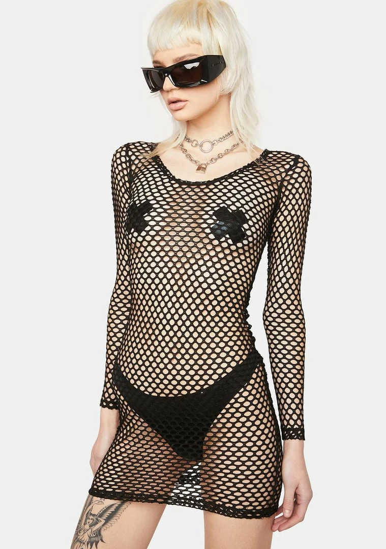 Tripp NYC Dresses Mary Q Fishnet Dress 4 Tripp NYC Dresses Mary Q Fishnet Dress