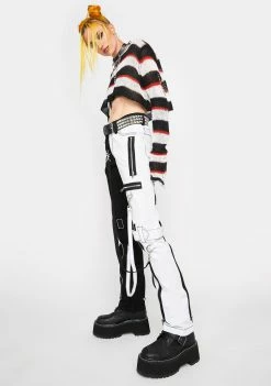 Tripp NYC Split Leg Skinny Bondage Pants Bottoms 8 Tripp NYC Split Leg Skinny Bondage Pants Bottoms