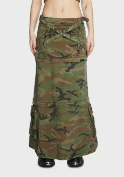 Tripp NYC Bottoms Camo Triple Zip Off Skirt
