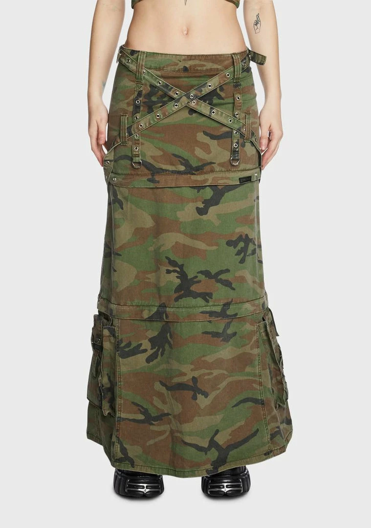 Tripp NYC Bottoms Camo Triple Zip Off Skirt 3 Tripp NYC Bottoms Camo Triple Zip Off Skirt