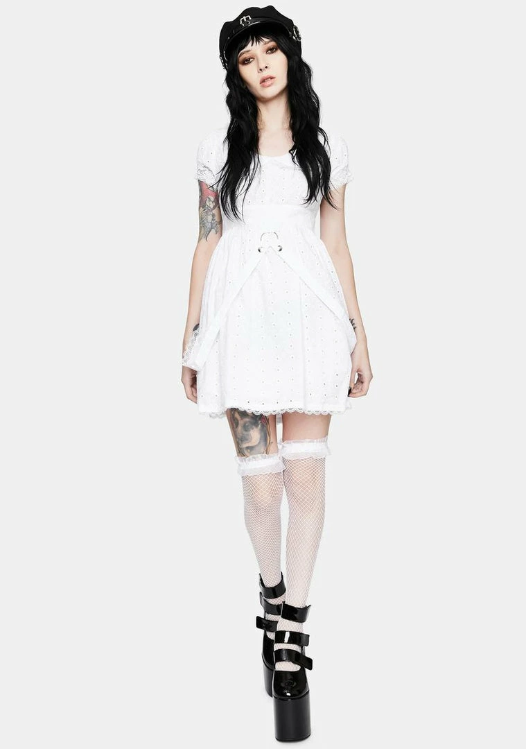 Tripp NYC White Embroidered Strap Mini Dress 5 Tripp NYC White Embroidered Strap Mini Dress