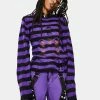 Tripp NYC Purple Rag Striped Sweater Tops