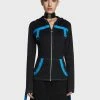 Tripp NYC Zip-Up Hoodies Black/Blue Multi Eyelet Hoodie