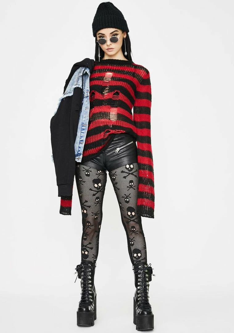 Tripp NYC Tops Red Rag Stripe Sweater 5 Tripp NYC Tops Red Rag Stripe Sweater