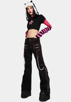 Tripp NYC Bottoms Pink Night Girl Flare Pants