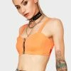 Tripp NYC Tops Neon Orange Bustier Top