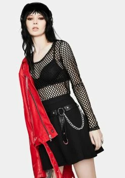 Tripp NYC Harness Strap Chain Mini Skirt Bottoms 7 Tripp NYC Harness Strap Chain Mini Skirt Bottoms