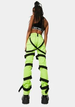 Tripp NYC Bottoms Lime Harness Pants 9 Tripp NYC Bottoms Lime Harness Pants
