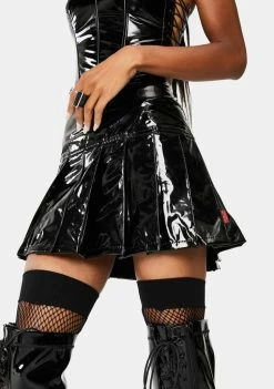 Tripp NYC Vinyl Pleated Mini Skirt