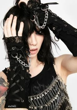 Tripp NYC Black Lace Arm Warmers 9 Tripp NYC Black Lace Arm Warmers