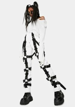 Tripp NYC White Harness Pants