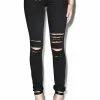 Tripp NYC Rough N' Rowdy Knee Slit Jeans Bottoms 1 Tripp NYC Rough N' Rowdy Knee Slit Jeans Bottoms