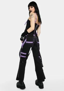 Tripp NYC Lavender Buckle Strap And Ring Pants 9 Tripp NYC Lavender Buckle Strap And Ring Pants