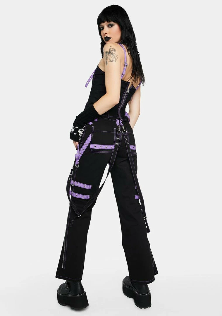 Tripp NYC Lavender Buckle Strap And Ring Pants 6 Tripp NYC Lavender Buckle Strap And Ring Pants