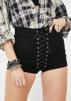 Tripp NYC High Waist Corset Shorts Bottoms
