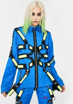 Tripp NYC Blue Electric Reflective Jacket 9 Tripp NYC Blue Electric Reflective Jacket