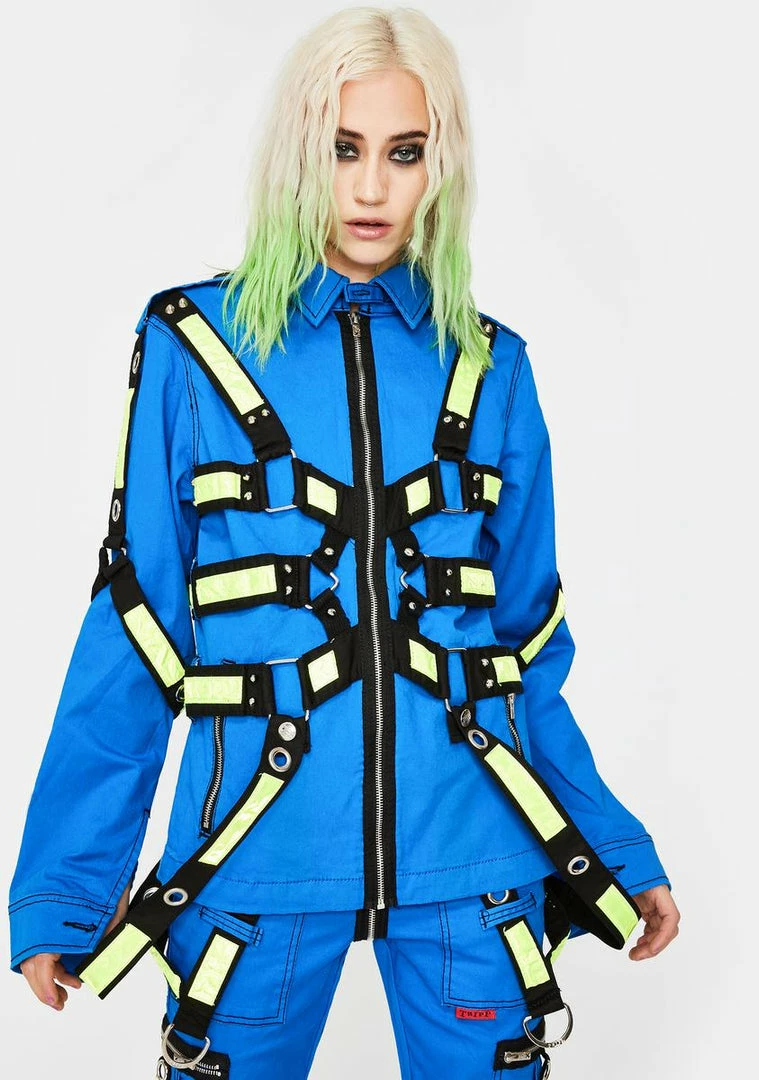 Tripp NYC Blue Electric Reflective Jacket 6 Tripp NYC Blue Electric Reflective Jacket