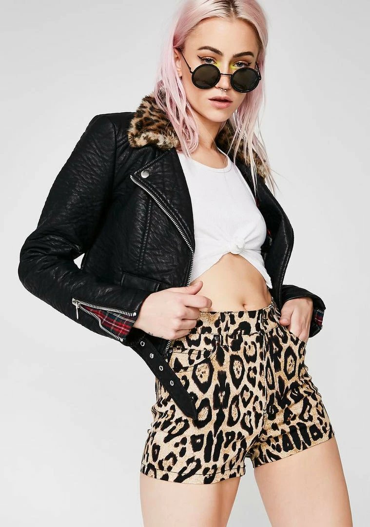 Tripp NYC Bottoms Leopard High Waist Shorts 4 Tripp NYC Bottoms Leopard High Waist Shorts