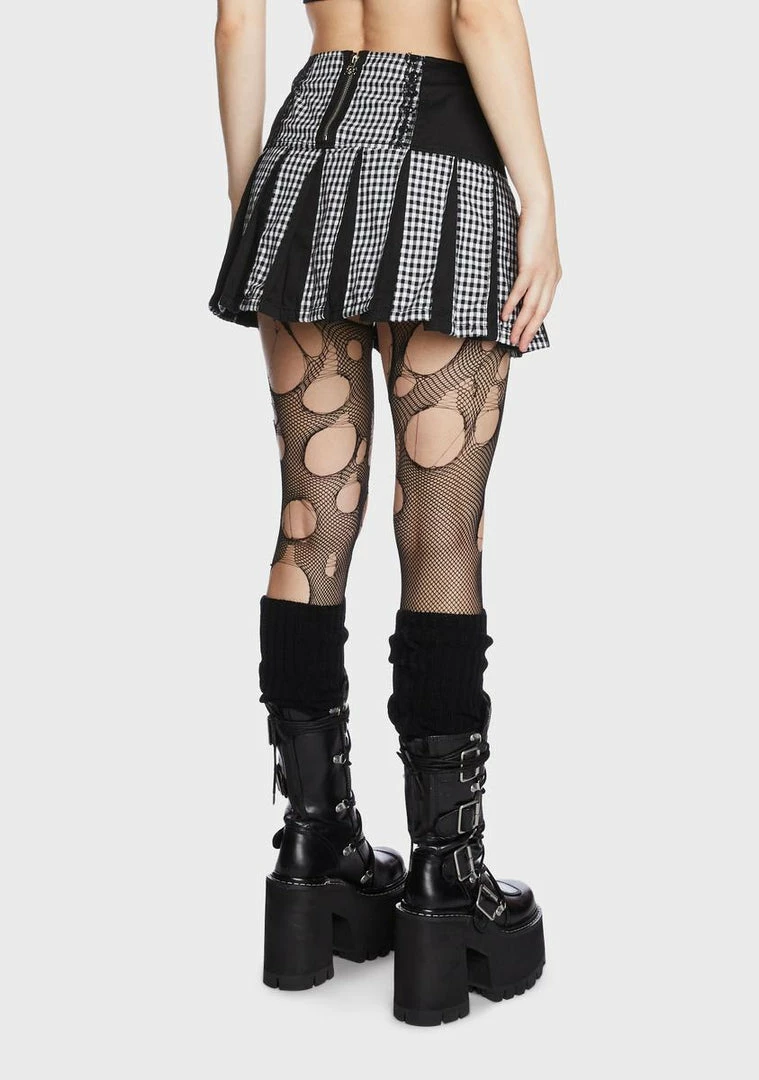 Tripp NYC Bottoms Black And White Pleated Garter Skirt 6 Tripp NYC Bottoms Black And White Pleated Garter Skirt