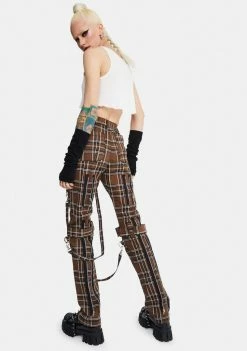 Tripp NYC Desert Plaid Bondage Pants