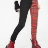 Tripp NYC Split Personality Plaid Jeans Bottoms 1 Tripp NYC Split Personality Plaid Jeans Bottoms
