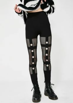Tripp NYC Mesh Grommet Leggings