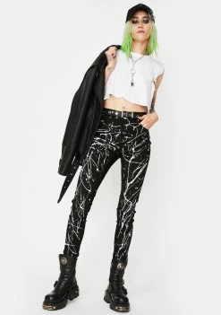 Tripp NYC Splatter Skinny Jeans Bottoms