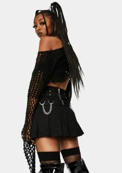 Tripp NYC Black Stud And Chain Mini Skirt 9 Tripp NYC Black Stud And Chain Mini Skirt
