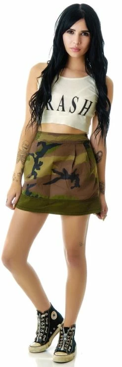 Tripp NYC Camouflage Army Skirt