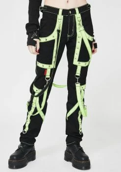 Tripp NYC Bottoms Lime Crush Bondage Pants