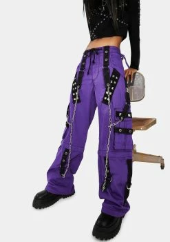 Tripp NYC Bottoms Purple Darkstreet Cuff Pants