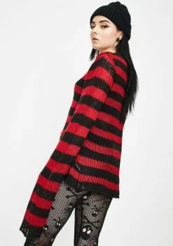 Tripp NYC Tops Red Rag Stripe Sweater 9 Tripp NYC Tops Red Rag Stripe Sweater