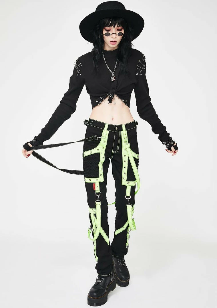 Tripp NYC Bottoms Lime Crush Bondage Pants 5 Tripp NYC Bottoms Lime Crush Bondage Pants