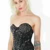 Tripp NYC Tops Bleach And Stud Corset 1 Tripp NYC Tops Bleach And Stud Corset