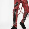 Tripp NYC Bottoms Classic Slim Leg Plaid Bondage Pants
