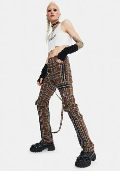 Tripp NYC Desert Plaid Bondage Pants
