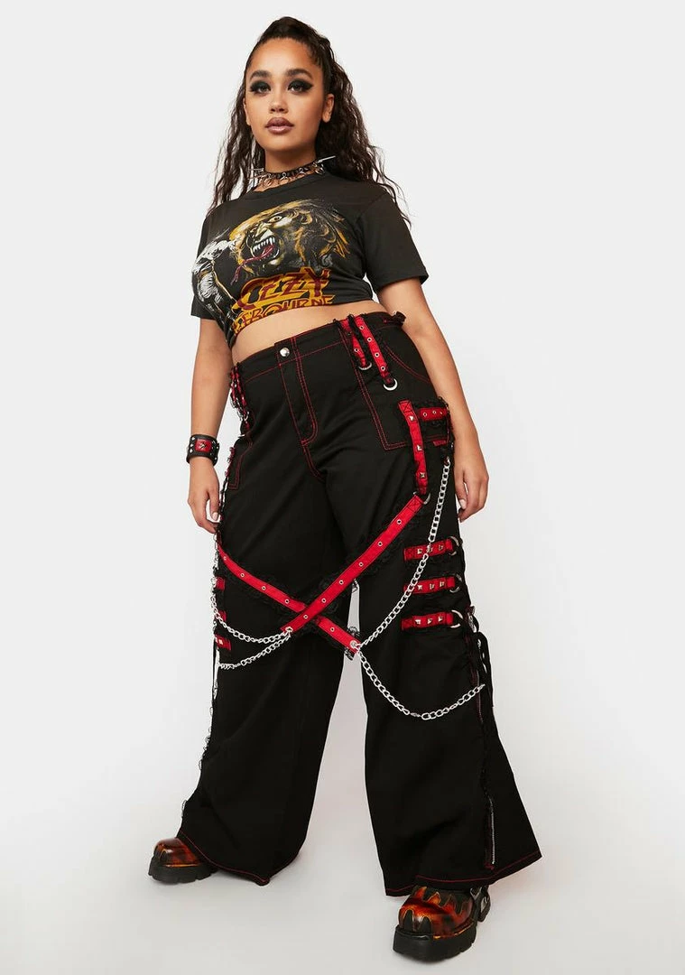 Tripp NYC Plus Midnight Dark Street Chain Pants Bottoms 4 Tripp NYC Plus Midnight Dark Street Chain Pants Bottoms