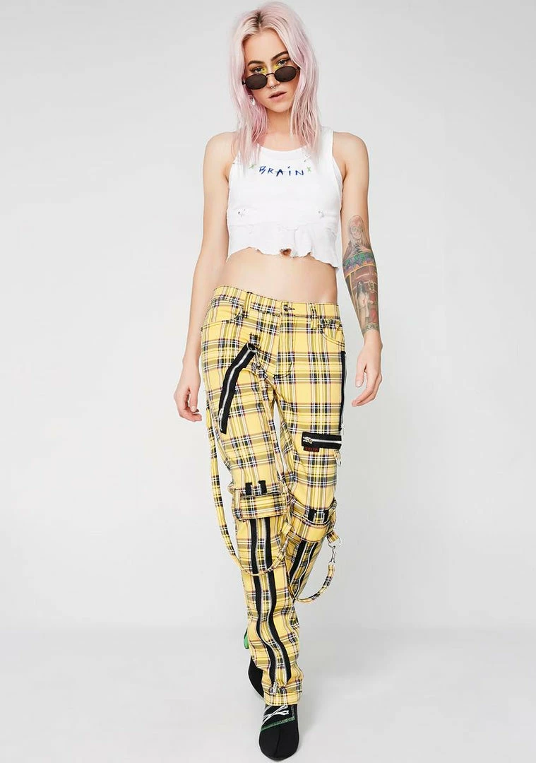 Tripp NYC Bottoms Plaid Bondage Pants 6 Tripp NYC Bottoms Plaid Bondage Pants