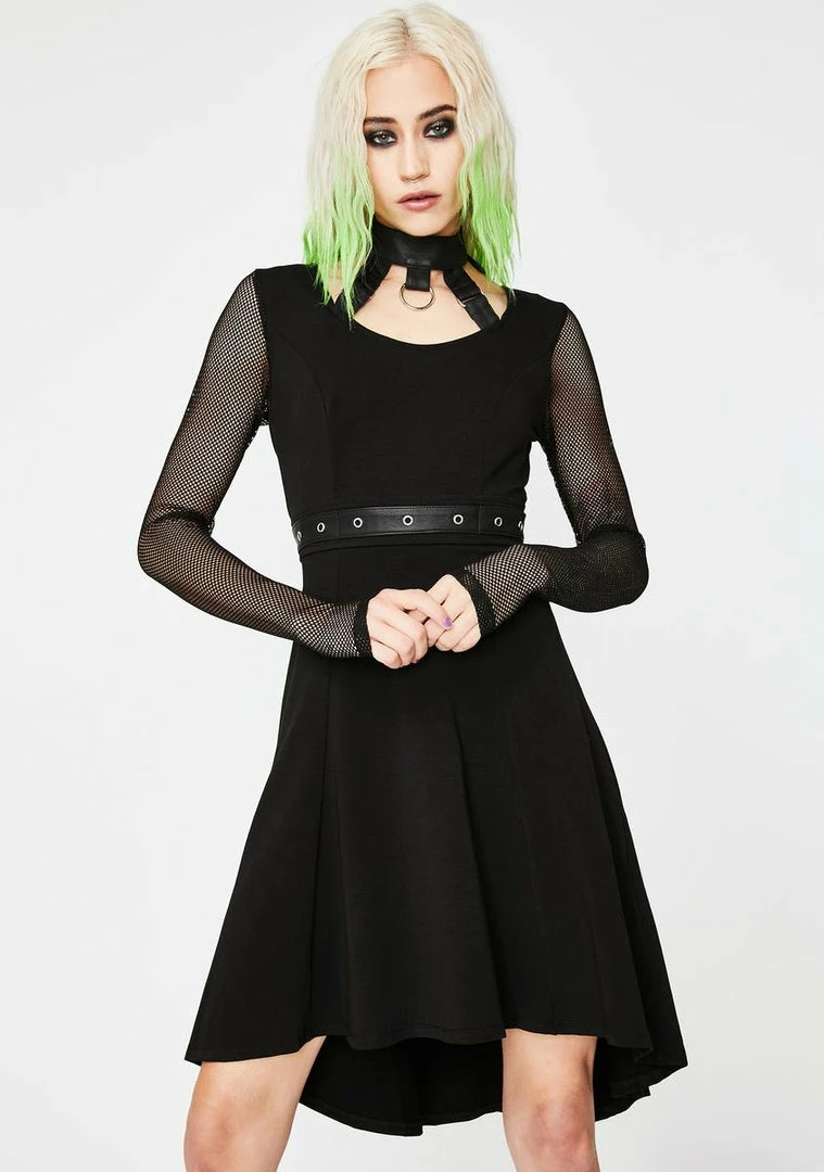 Tripp NYC Dresses Fishnet Choker Dress 3 Tripp NYC Dresses Fishnet Choker Dress