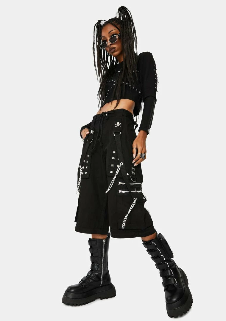 Tripp NYC Bottoms Black Step Chain Pants 4 Tripp NYC Bottoms Black Step Chain Pants