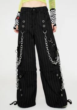Tripp NYC God Father Pinstripe Pants Wide Leg Pants