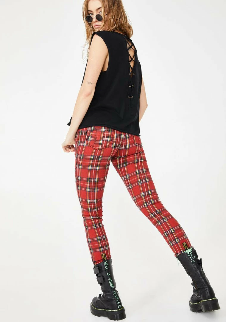 Tripp NYC Tartan Plaid Pants 6 Tripp NYC Tartan Plaid Pants