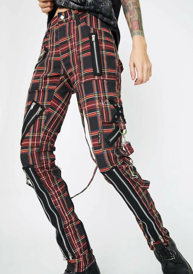 Tripp NYC Lit Plaid Bondage Pants Bottoms 3 Tripp NYC Lit Plaid Bondage Pants Bottoms
